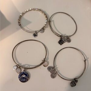 Alex and Ani Silver Charm Bracelets